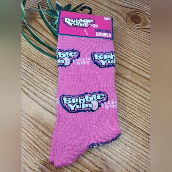 Bubble Yum Novelty Socks Unisex Size Mens 6-12 - Picture 1 of 6